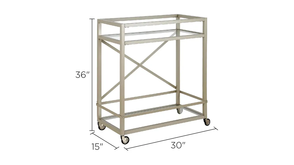 Warbler Rectangular Bar Cart Dimensions