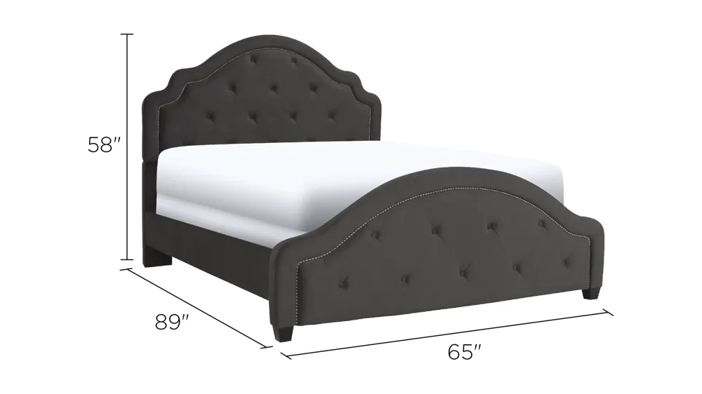 Bowman Bed - Charcoal Dimensions