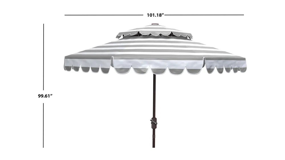 Lavinia 9 ft Rnd Double Top Crank Umbrella Dimensions
