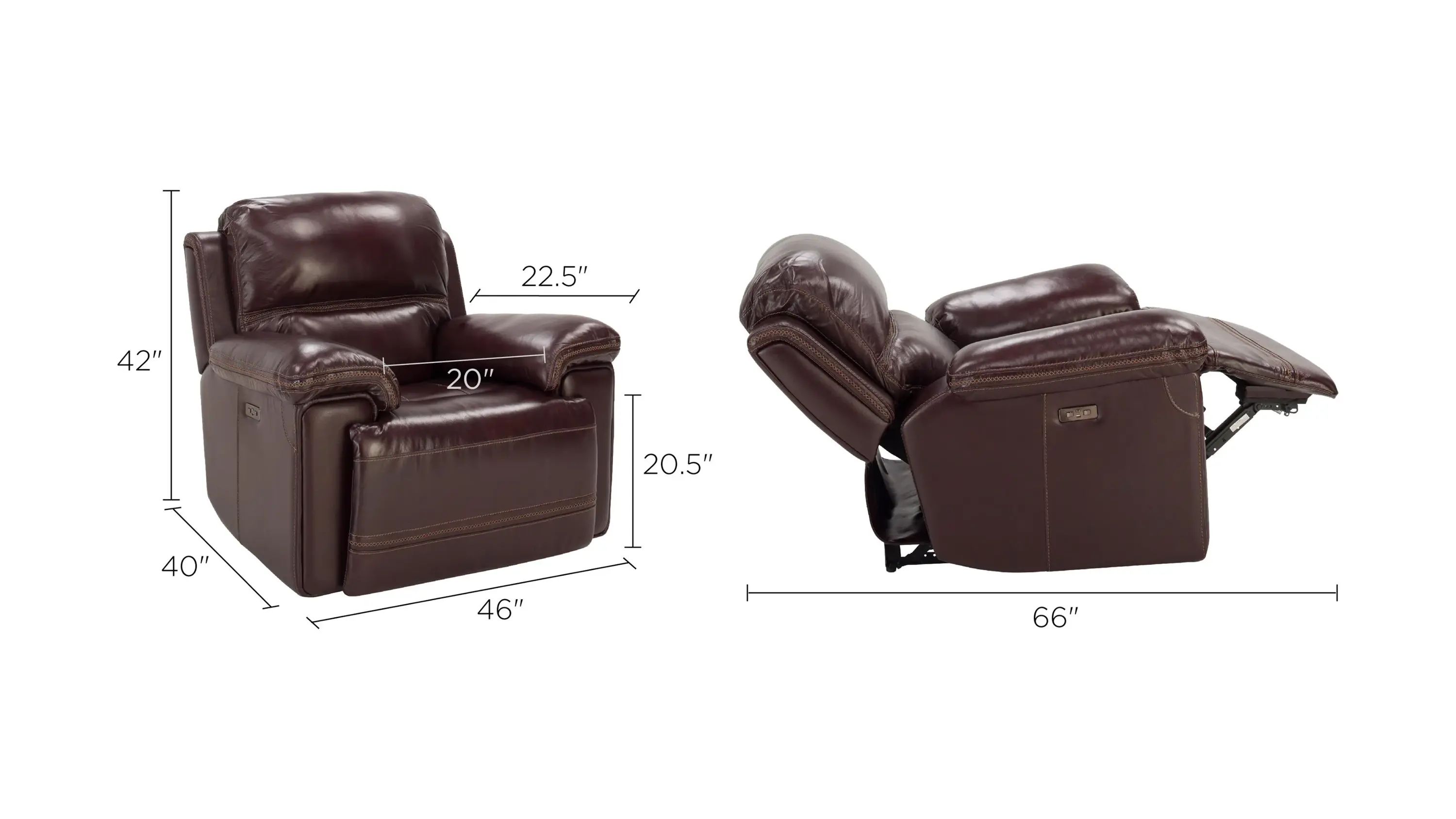 Harding Power Recliner w/Power Headrest | Raymour & Flanigan