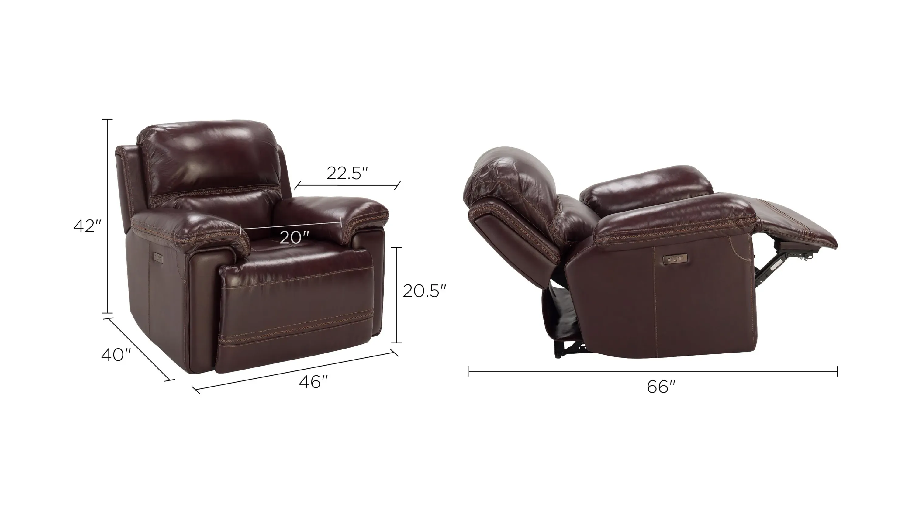 Harding Power Recliner w/Power Headrest | Raymour & Flanigan