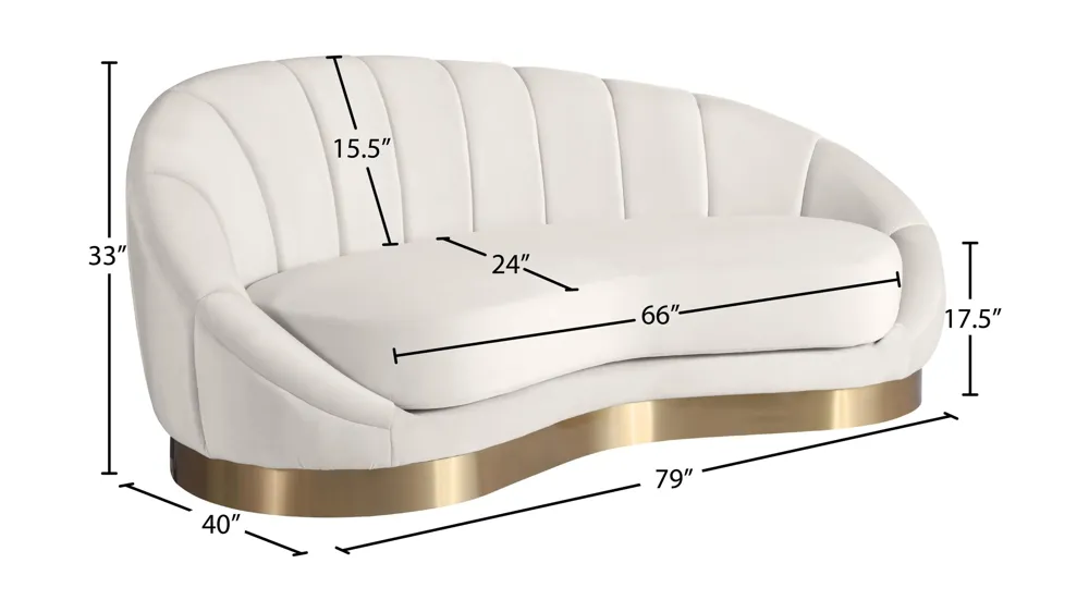 Shelly Velvet Chaise Dimensions