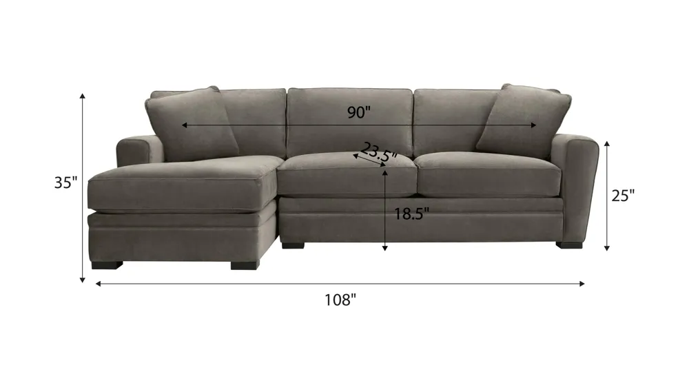 Artemis II 2-pc. Sectional Dimensions