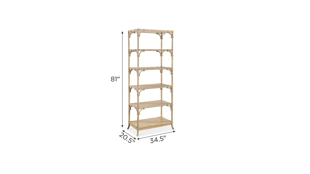 Retreat Pole Rattan Bookcase Dimensions