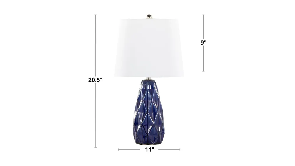 Hex Accent Lamp - Set of 2 Dimensions