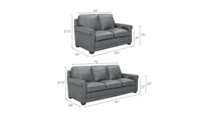 Lexington 2-pc. Leather Sofa and Loveseat | Raymour & Flanigan