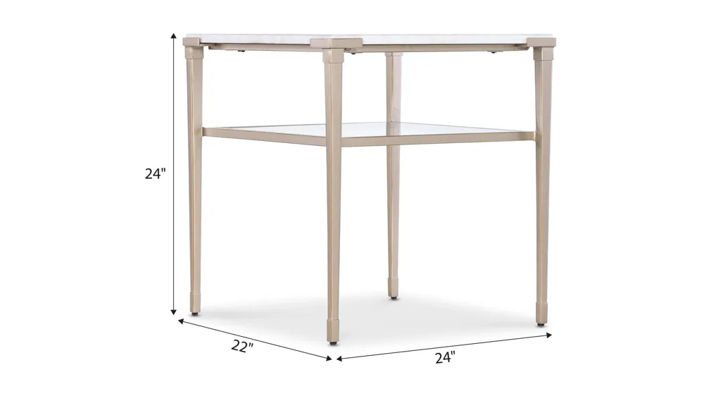 Melange Jen End Table Dimensions