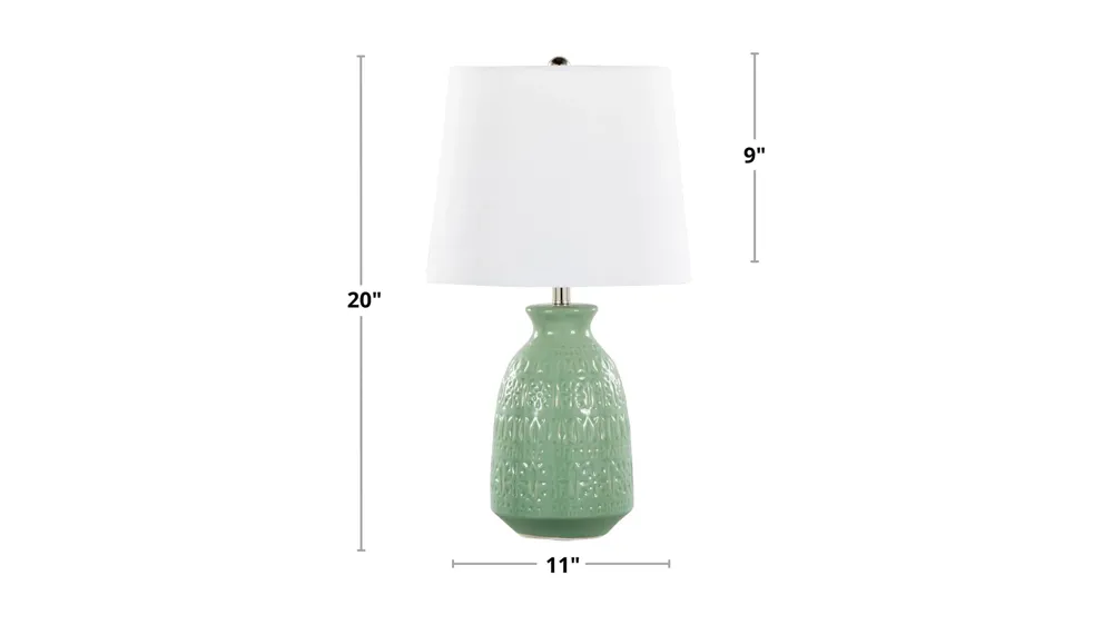 Claudia Accent Lamp - Set of 2 Dimensions