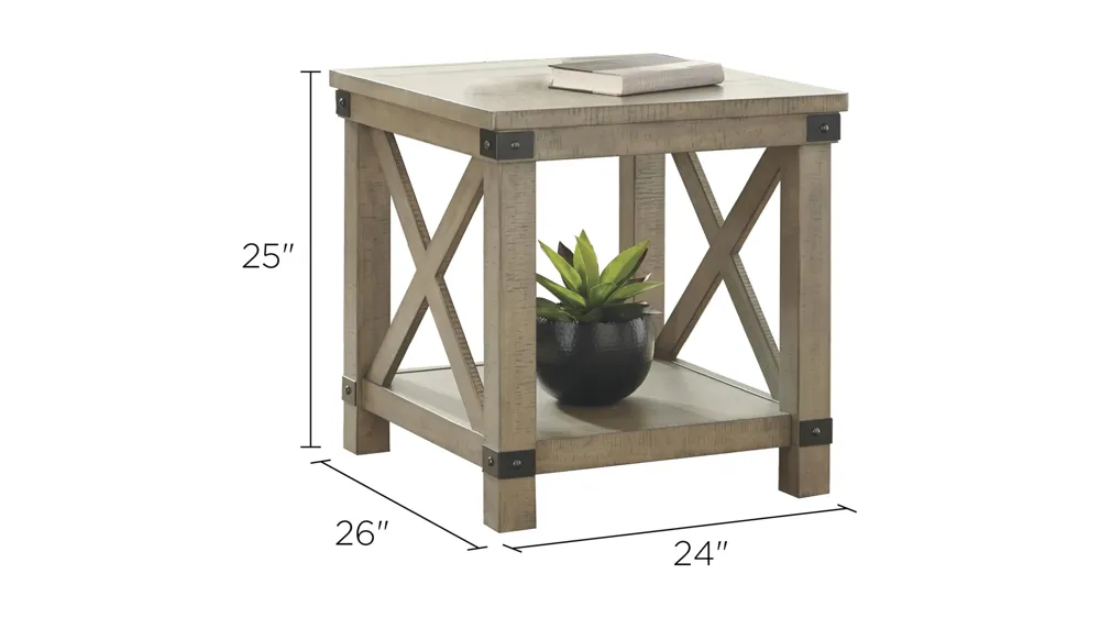 Aldwin Rectangular End Table Dimensions