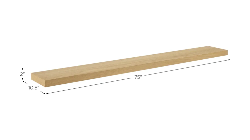 Barney 75" Floating Shelf Dimensions