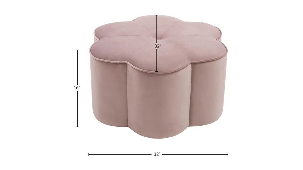 Daisy Velvet Ottoman Dimensions