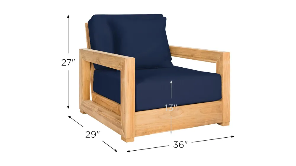 Ashton Teak Armchair Dimensions