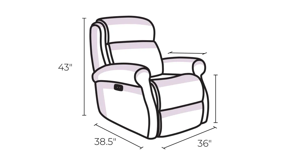 Regal Leather Power Recliner Dimensions