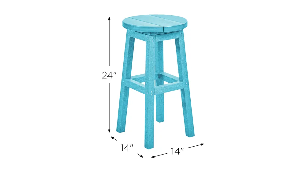 Generation Recycled Outdoor Counter Height Dining Stool Dimensions