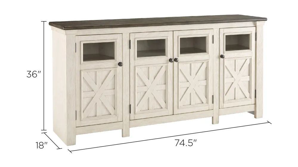 Aspen 75" TV Console Dimensions