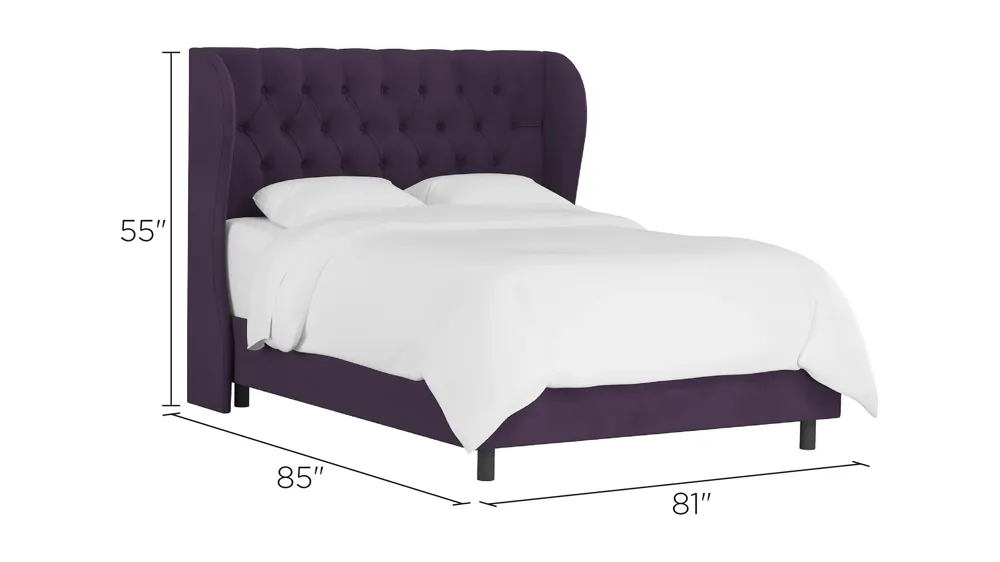 Thayer Wingback Bed Dimensions