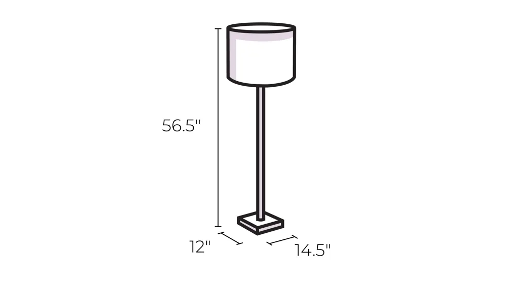 Georgiana Floor Lamp Dimensions