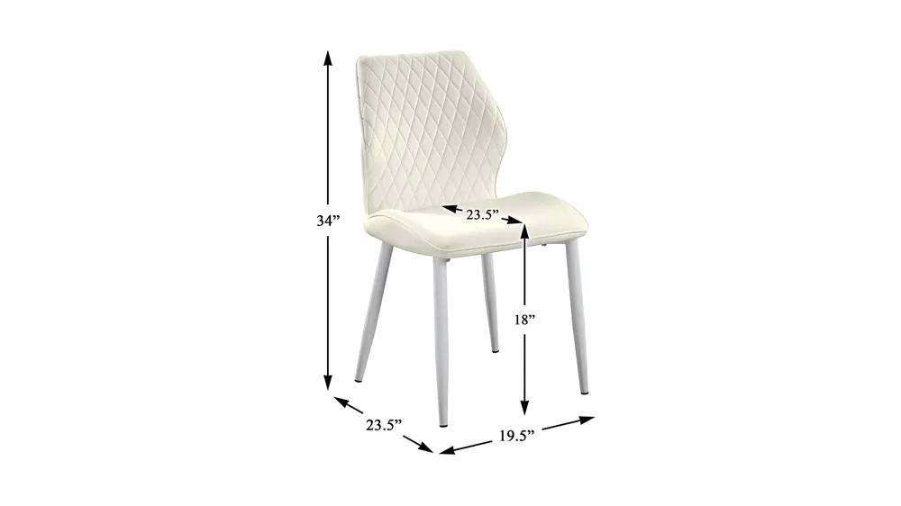Astoria Dining Side Chair - Set of 2 Dimensions