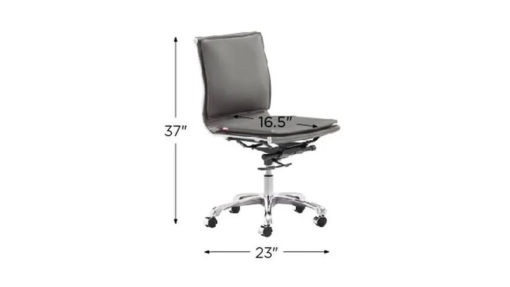 Lider Plus Armless Office Chair Dimensions