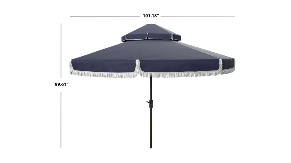 Murphy Fringe 9 ft Double Top Crank Umbrella Dimensions