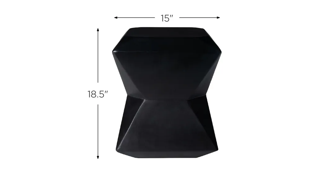 Lodi Outdoor Concrete Accent Stool Dimensions