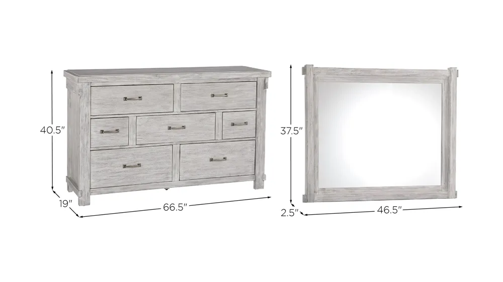 Brashland Dresser and Mirror Dimensions