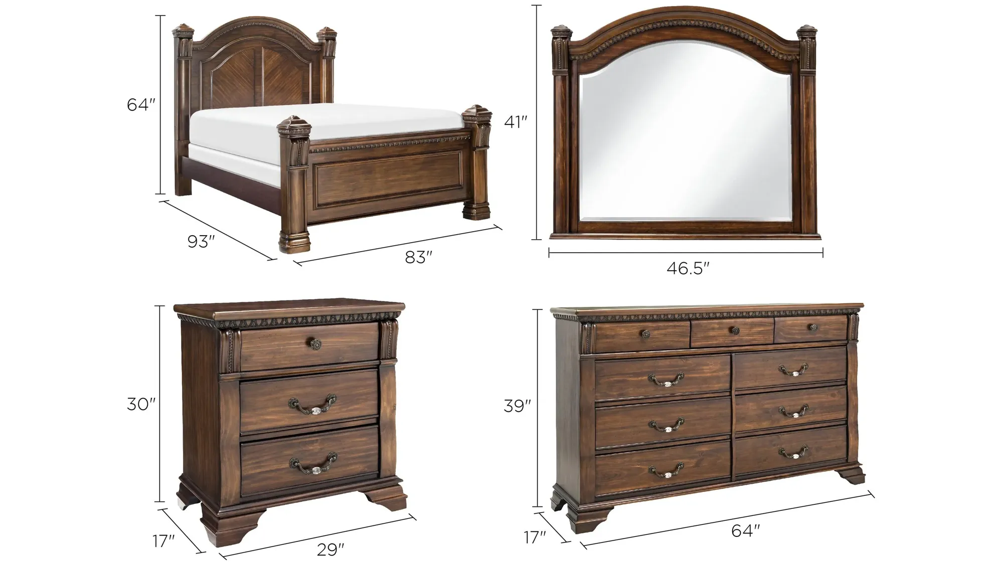 mahiron✿¨̮ Mariana 4-pc. Bedroom Set | Raymour & Flanigan