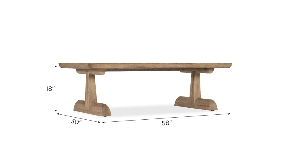 Vineyard Row Cocktail Table Dimensions