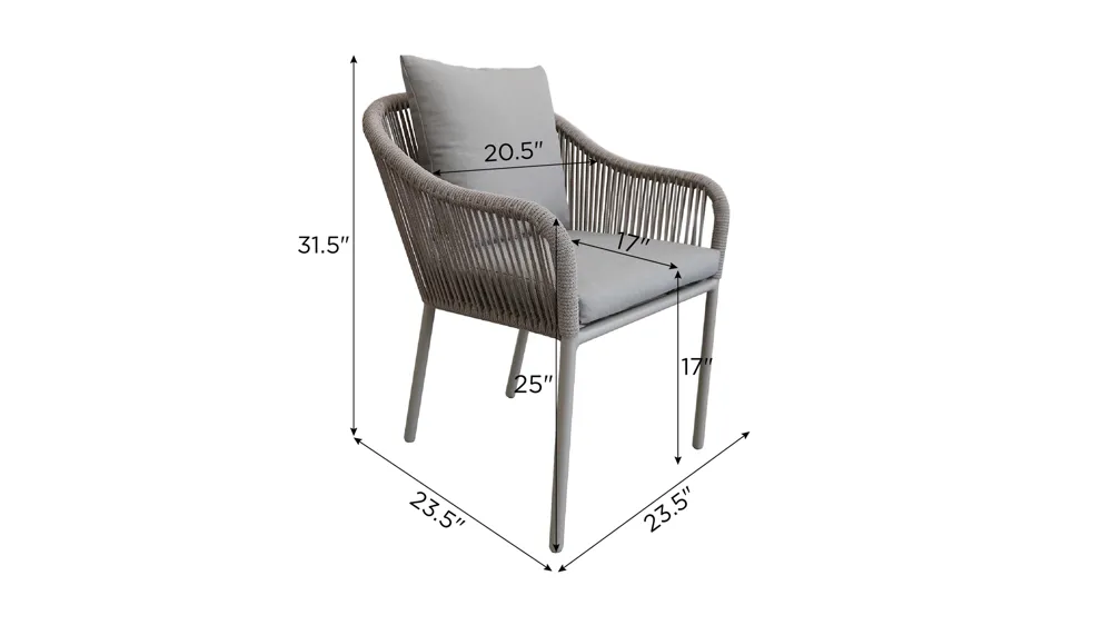 Mariner Outdoor Dining Chair Dimensions