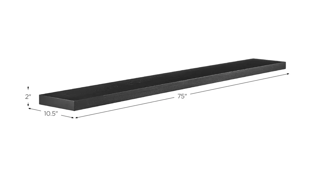Barney 75" Floating Shelf Dimensions