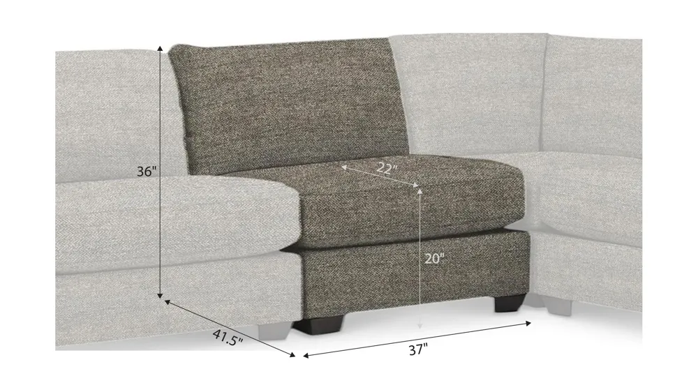 Thatcher Armless Chair Dimensions