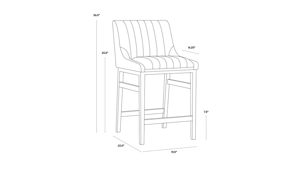 Halden Counter Stool Dimensions