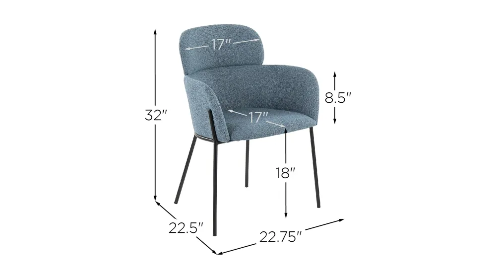 Milan Chairs - Set of 2 Dimensions