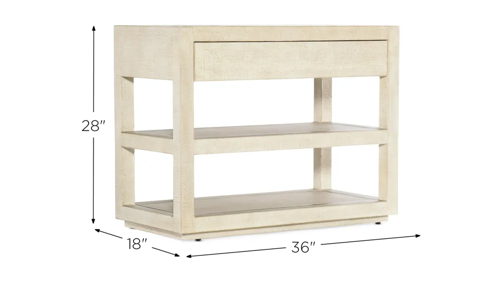 Cascade One-Drawer Nightstand Dimensions