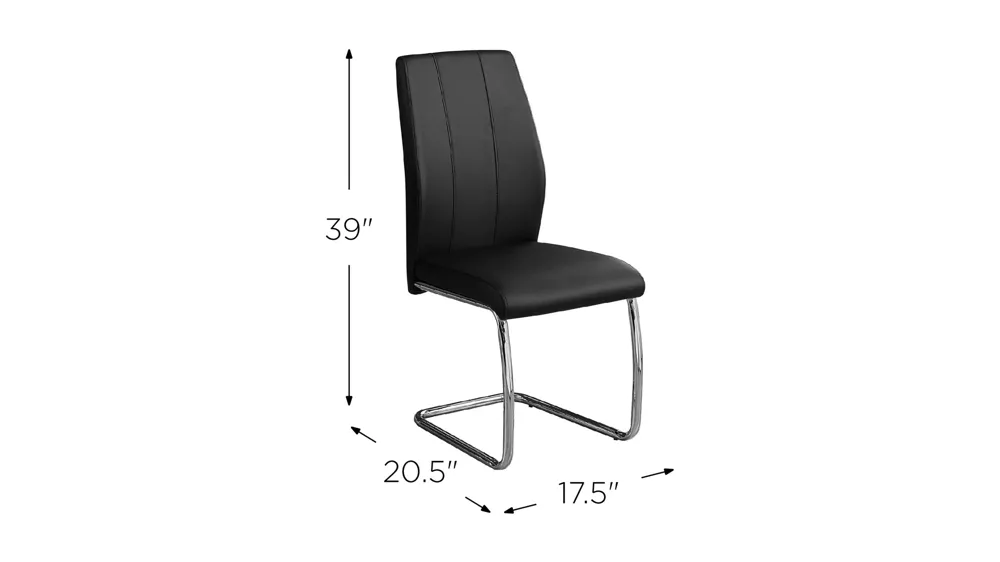 Monarch Leather Dining Chair- Set of 2 Dimensions