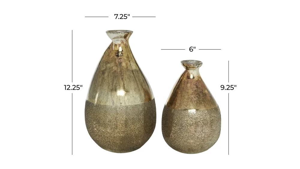 Ivy Collection Spectacle Vase Set of 2 Dimensions