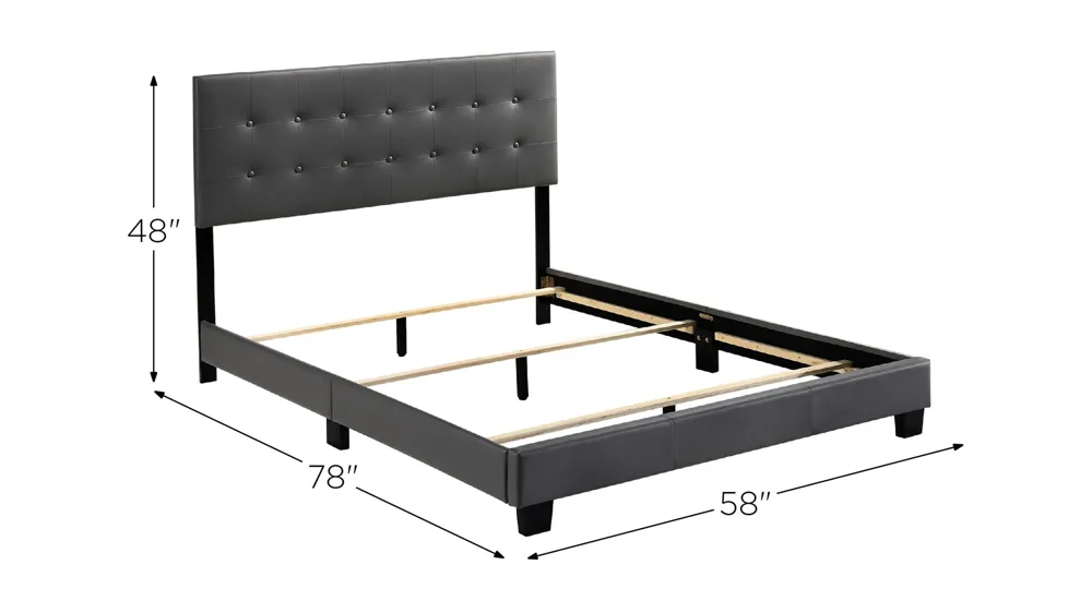 Caldwell Upholstered Panel Bed Dimensions