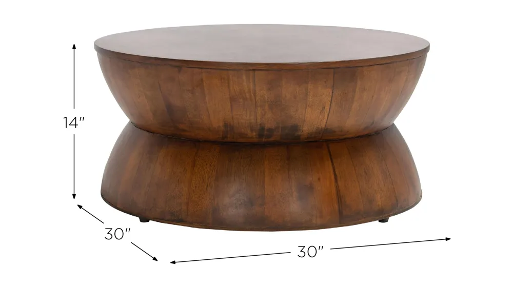 Amalya Round Coffee Table Dimensions