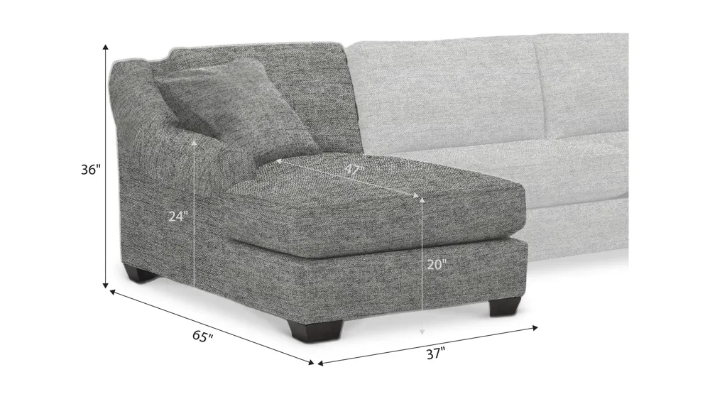 Thatcher Left Arm Facing Chaise Dimensions