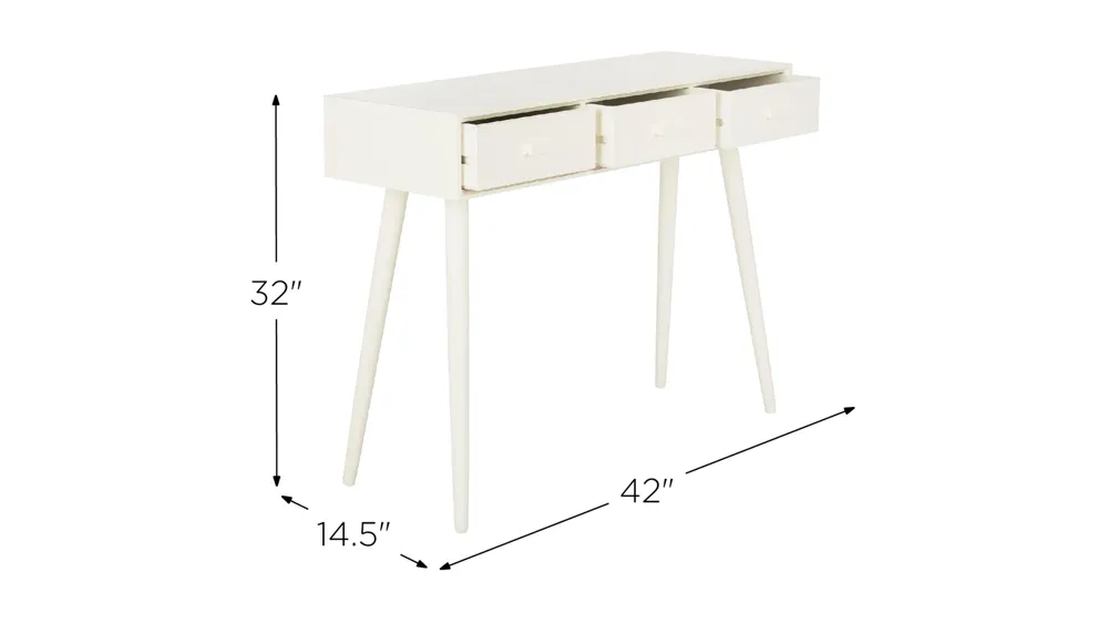 Benji 3 Drawer Console Table Dimensions