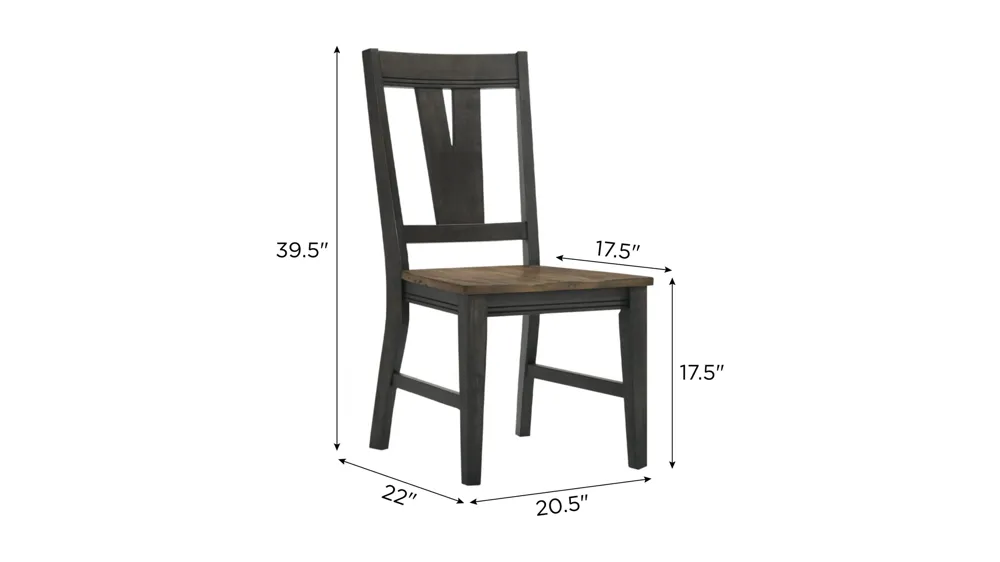Harper Side Chair- Set of 2 Dimensions
