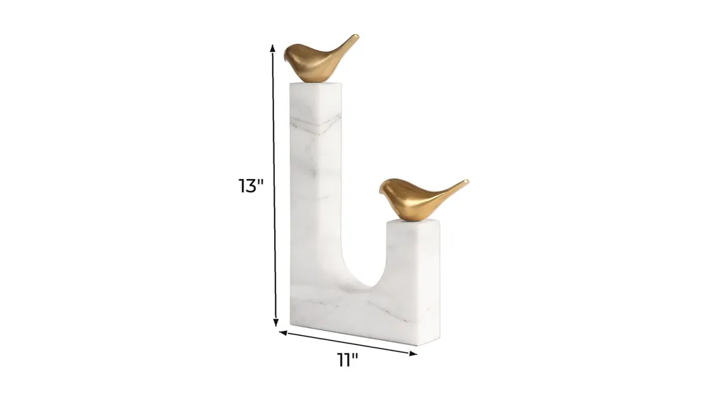 Songbirds Brass Sculpture Dimensions