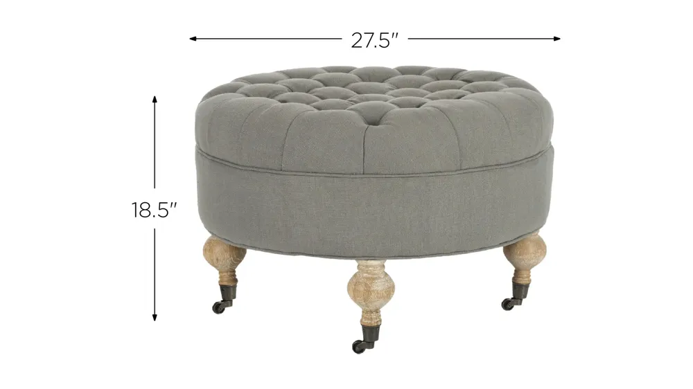 Lisbon Round Ottoman Dimensions