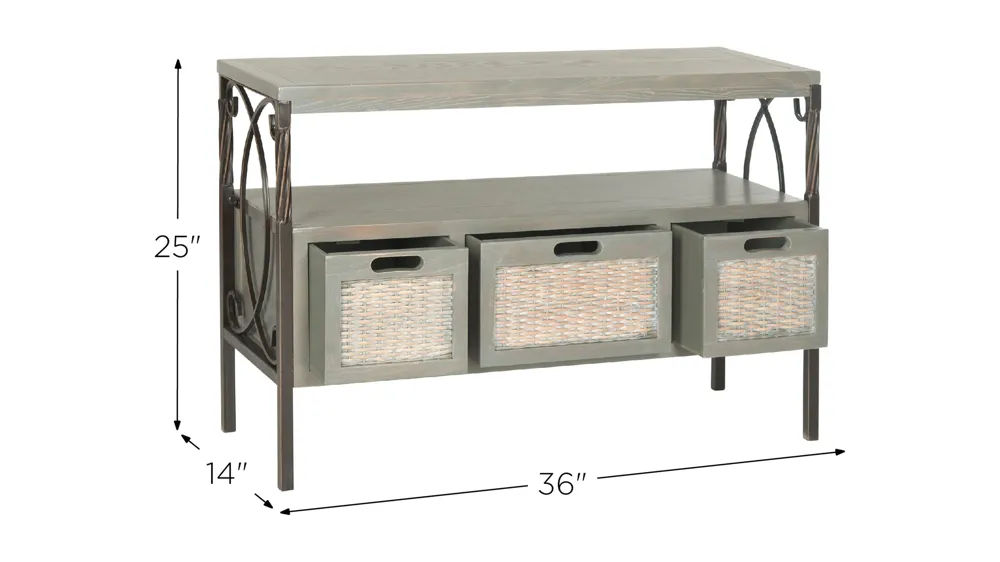 Sutton 3 Drawer Console Dimensions