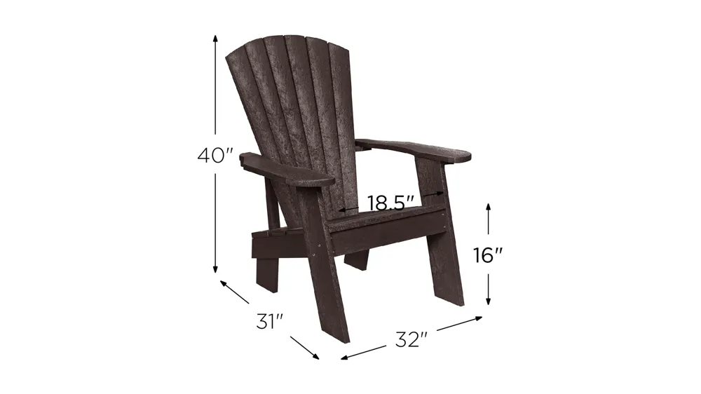 Capterra Casual Recycled Outdoor Adirondack Chair Dimensions