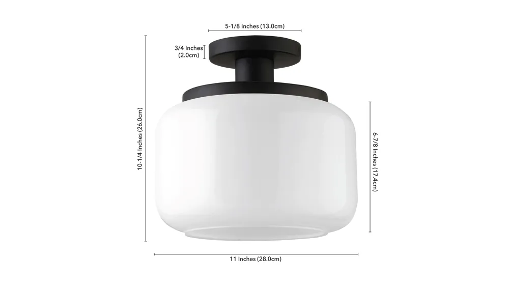 Gillian Semi Flush Mount Dimensions