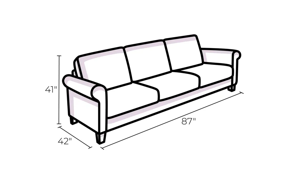 Grant Power Reclining Sofa w/ Power Headrests Dimensions