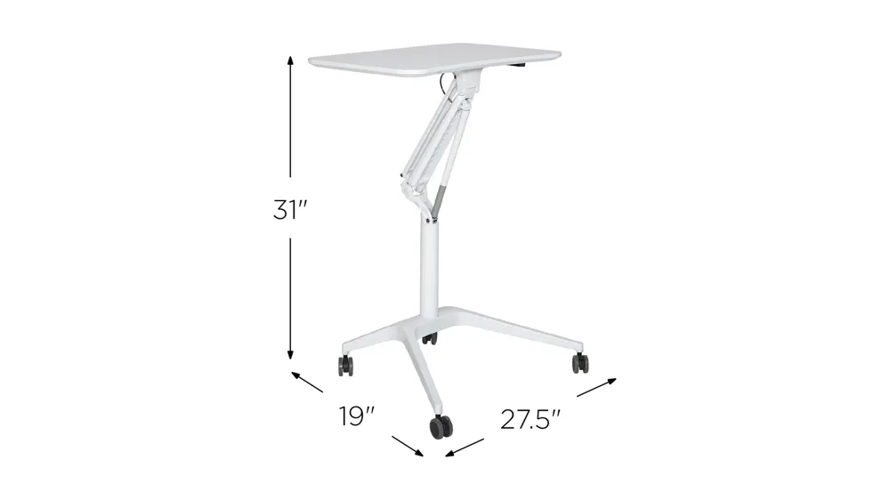 Enola Adjustable Mobile Desk Dimensions