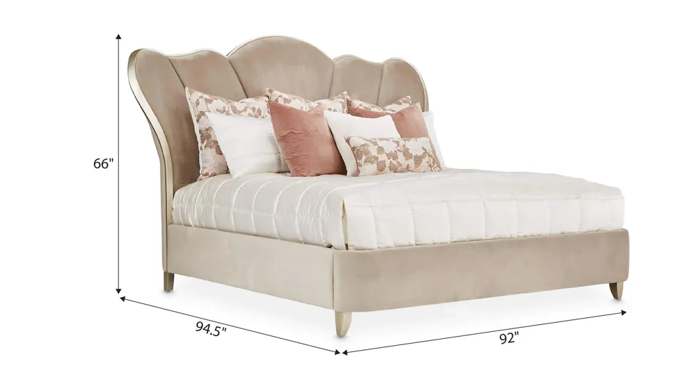 Villa Cherie Upholstered Bed Dimensions