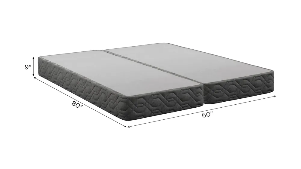 Beautyrest Black 9" Foundation- Split Queen Set Dimensions